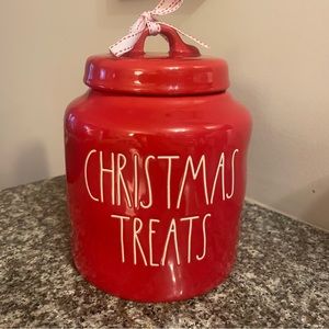Rae Dunn Red Christmas Treats Canister  New
